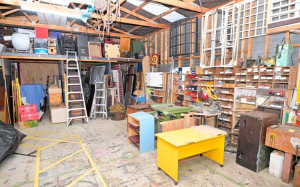 The theatre group has large sections of its building dedicated to costumes and props.