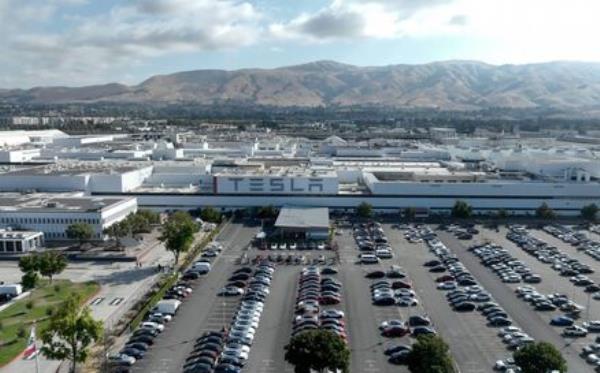 Tesla's manufacturing facility  in Fremont, California; Elon Musk said he may put off plans for a new $1bn plant in Mexico. Picture: Justin Sullivan/Getty Images